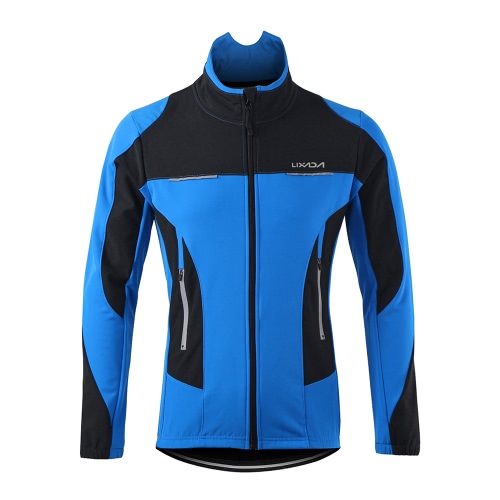 Lixada Men's Outdoor Cycling Jacket Winter Thermal Breathable Comfortable Long Sleeve Coat Water Resistant Riding Sportswear