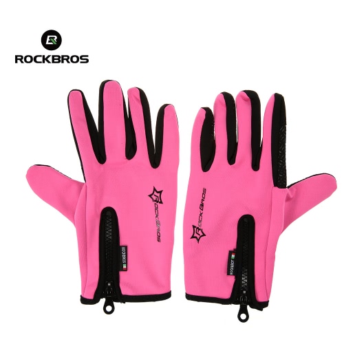 

​ROCKBROS Unisex Windproof Cycling Silicone Gel Gloves Full Finger Gloves Thermal Gloves Touch Screen Gloves Racing Riding Motorcycling Skiing Hiking Outdoor