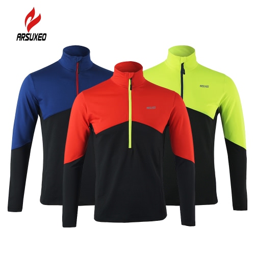 Arsuxeo Long Sleeve Cycling Coat Jacket Bicycle Bike Outdoor Spring Summer Sportswear Cloth Zippered Breathable Jacket