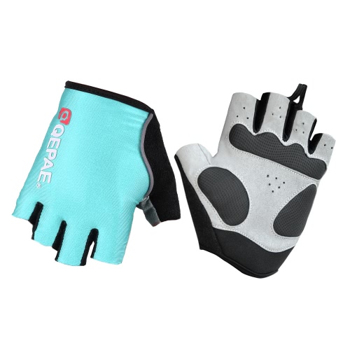 

QEPAE Велосипед перчатки Gel Pad Fingerless Половина Finger перчатки для безопасной ночной езды Велоспорт Пешие прогулки