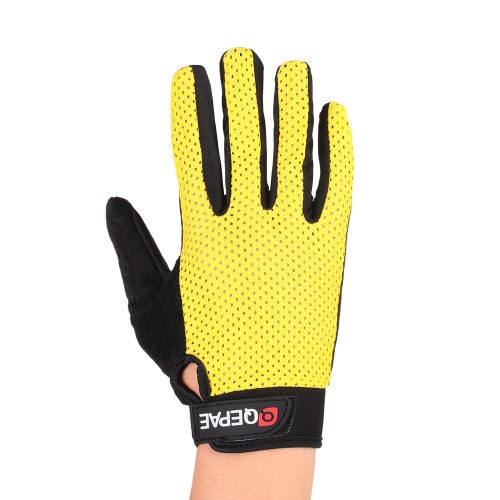 

QEPAE Full Finger Gloves Sports Breathable Riding Cycling Gloves Shock Absorbent Wear-resistant