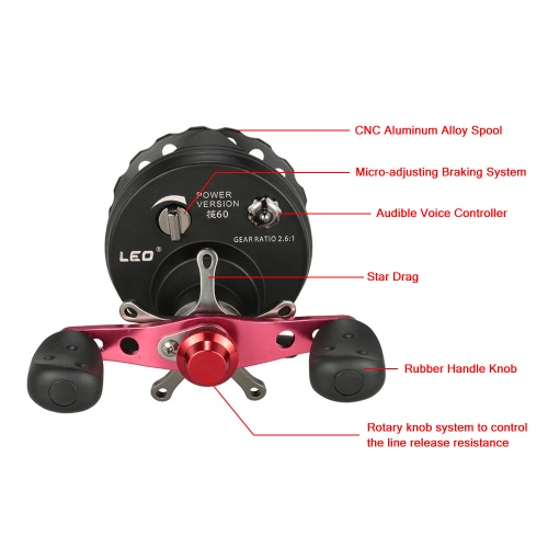 

Lightweight 2.6:1 Gear Ratio Fishing Raft Fishing Ice Reel Fly Reel Wheel Right/Left Hand Aluminum Alloy Reel Smooth Release Star Drag Fishing Tackles with Storage Pouch