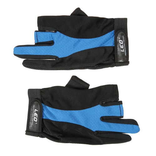 1 Par Guantes 3 dedos antideslizantes respirables Guantes de pesca ligero de deportes al aire libre Ciclismo camping Operando