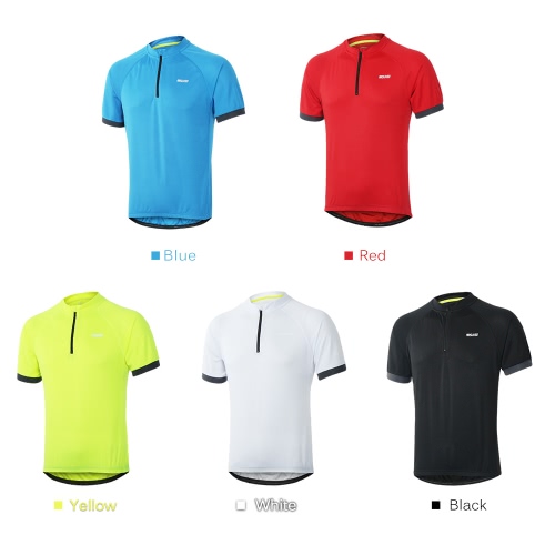 

Arsuxeo Men Running T-Shirt Quick Dry Breathable Sports Shirt Outdoor Short Sleeve Sportswear Cycling Jersey