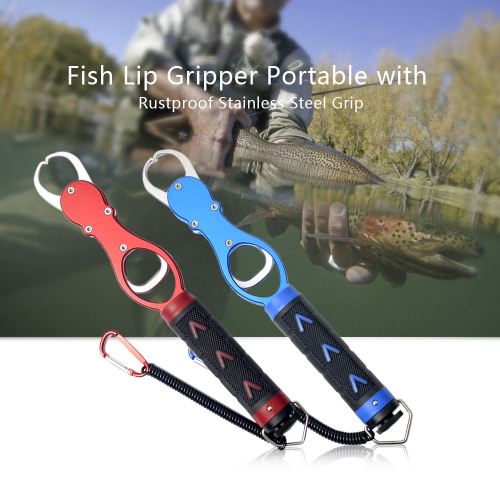 

Lixada Portable Stainless Steel Fish Lip Grip Fishing Grabber Strong Professional Fishing Gripper Trigger for Fisherman