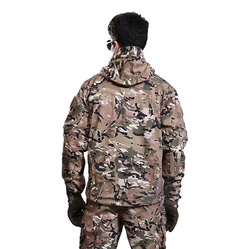 

Men's Windproof Fleece Jacket Winter Warm Coat Outdoor Sport Hooded Ski Jacket Coat