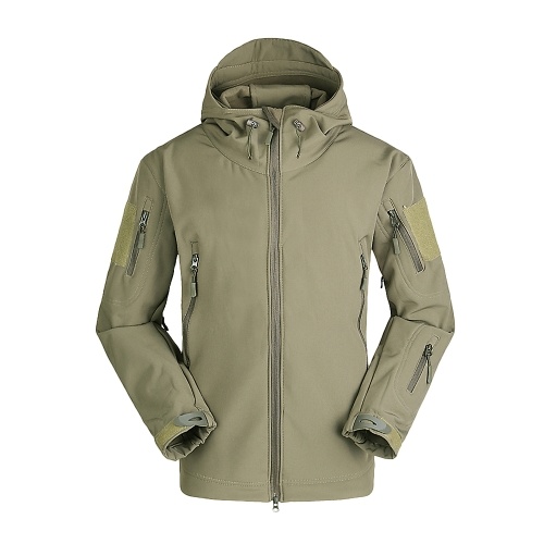 

Men's Windproof Fleece Jacket Winter Warm Coat Outdoor Sport Hooded Ski Jacket Coat