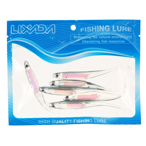 

Lixada 6PCS 9cm 3g Fish Type Soft Fishing Lure 3D Eyes Soft Lure Soft Bait Sea Fishing Lure
