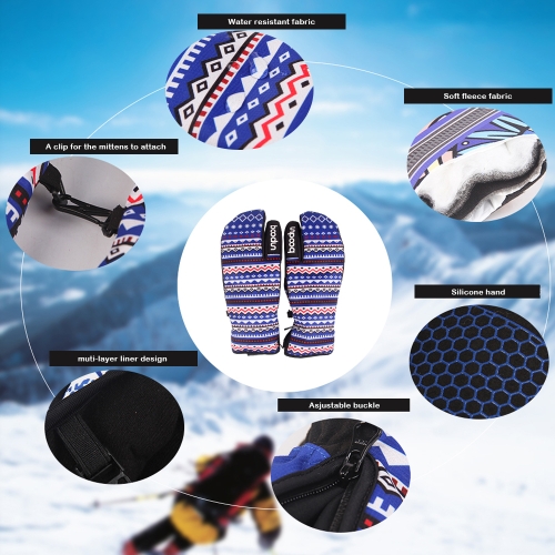 

Three Fingers Cycling Gloves Windproof Winter Outdoor Thermal Sports Bike Riding Gloves Hand Warmers Skiing Mountaineering Motorcycle Racing