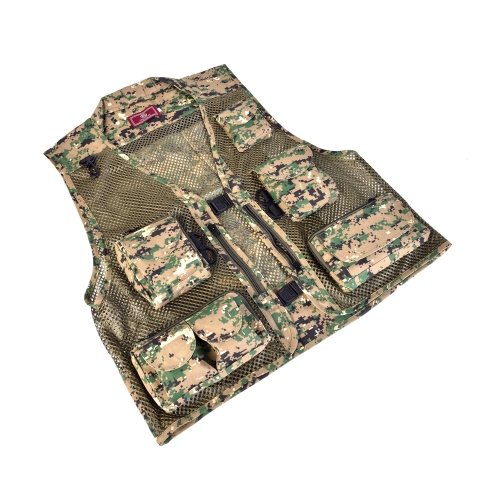 

Летняя многофункциональная быстрая сушка Mesh Fishing Vest Jacket Multi-Pocket Outdoor Photography Angler Coat