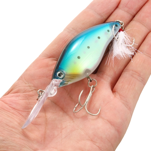 

11cm / 18g Crank Bait Set Fishing Lure Swim Bait Искусственные приманки Рыболовные снасти Treble Перо Рыбалка Приманки Крючки
