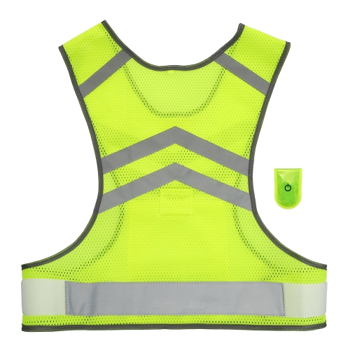 

Outdoor Sports Running Reflective Vest Adjustable Lightweight Mesh Safety Gear for Women Men Jogging Cycling Walking