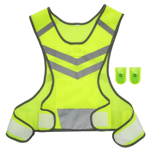 

Outdoor Sports Running Reflective Vest Adjustable Lightweight Mesh Safety Gear for Women Men Jogging Cycling Walking