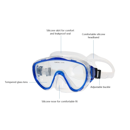 

Snorkeling Combo Set Goggles Mask Snorkel Tube Fins with Gear Bag for Men Women Swimming Scuba Diving Travel