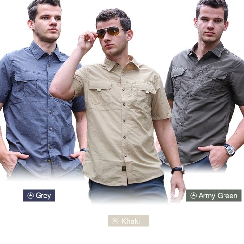 

Men's Short Sleeve Fishing Shirt Quick Drying Outdoor Spring Summer Camping Hiking Climbing Shirt