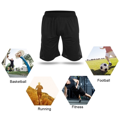 

Lixada Summer Quickly Dry Gym Sports Shorts Crossfit Men's Activewear Football Fitness Workout Jogging Running Sports Active Wear with Pockets
