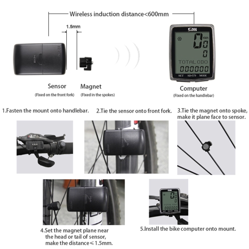 

【Wireless】 Bike Computer Multi Functions Bicycle Cycling Odometer Speedometer