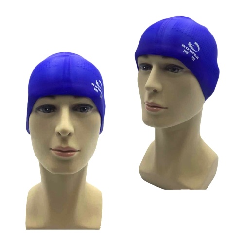 

Silicone Swimming Cap Solid Ultra Stretch with Anti-skid Interior Grains Particles Swimming Cap Hat Waterproof Hair Care Protect Ears