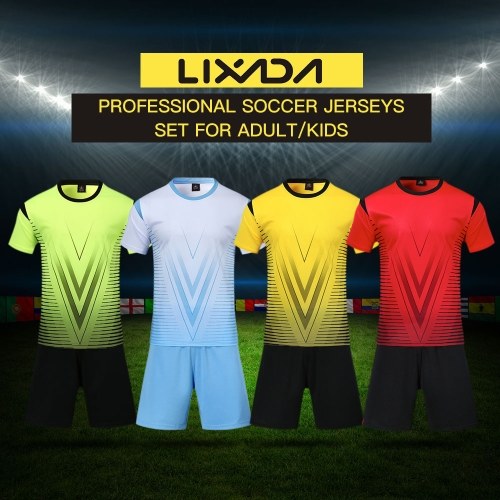 

Lixada Professional Soccer Jerseys Set Adult/Kids Breathable Soccer Set Soccer Jerseys Uniforms Children Football Kit Shirt Tracksuit