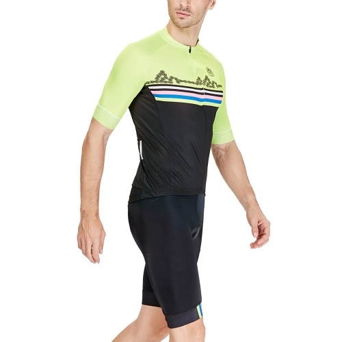 

Men's Summer Cycling Clothing Set Breathable Short Sleeve Cycling Shirt Bike Riding Jersey + 3D Padded Shorts Set