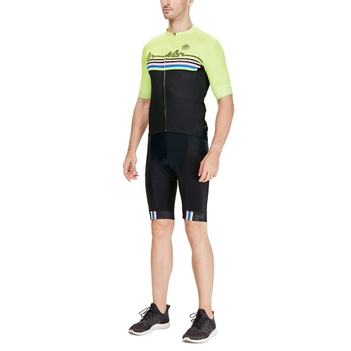 

Мужская летняя одежда для велосипедных прогулок Breathable Short Sleeve Cycling Shirt Bike Riding Jersey + 3D Padded Shorts Set