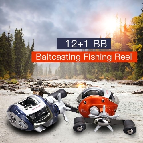

12+1 BB Ball Bearing 6.2:1 Bait Casting Fishing Reel One-way Clutch Baitcasting Reel Left/Right Hand Fishing Reel Magnetic Brake Lure Fishing Reel