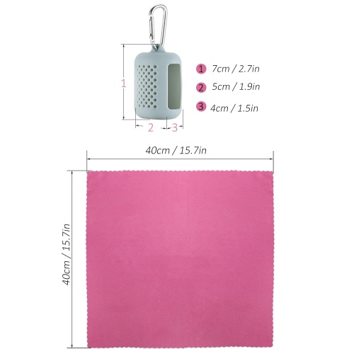 

Quick Dry Towel Camping Hiking Traveling Compressed Mini Towel with Silicon Case