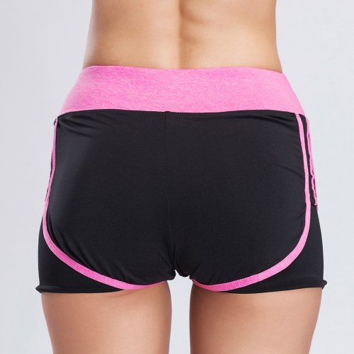 

2-in-1 Running Yoga Shorts for Women Workout Fitness Stretch Sport Shorts