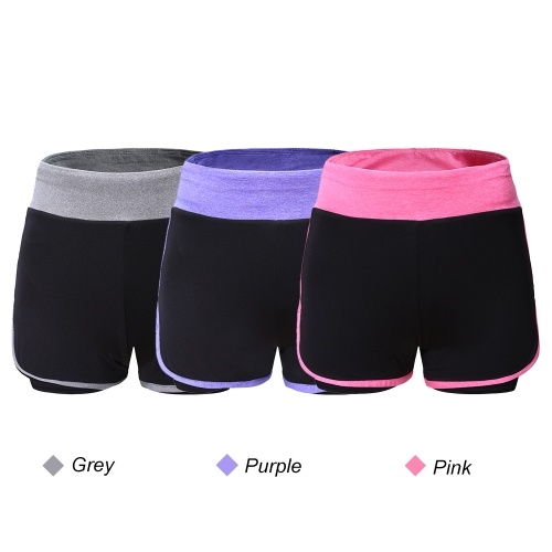

2-in-1 Running Yoga Shorts for Women Workout Fitness Stretch Sport Shorts