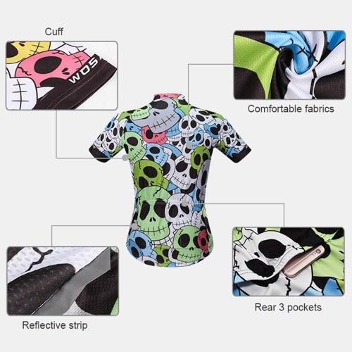 

Men's Summer Cycling Jersey Breathable Short Sleeve Full Zip Bike Shirt
