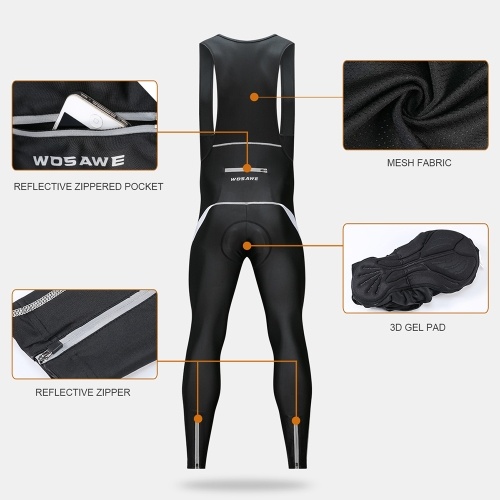 

Cycling Bib Trousers Autumn Winter Thermal 3D Gel Padded Cycling Bib Pants