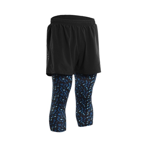 

Arsuexo Men's 2 in 1 Running Capri Pants Breathable