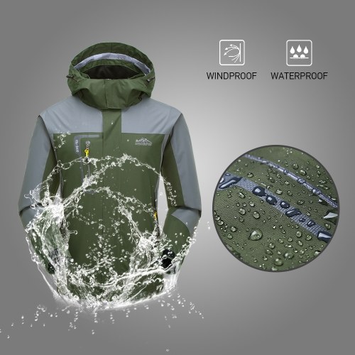 

Lixada Waterproof Jacket Windproof Raincoat Sportswear
