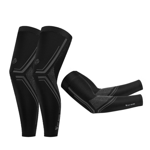 

WEST BIKING Sports Arm Sleeves Sunscreen Leg Cover Ice Silks Cycling Anti-UV Leg Sleeve Arm Sleeves Set Outdoor Fitness Sleeve