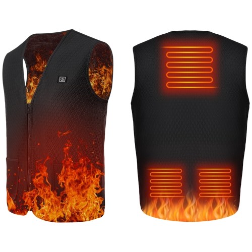 Lixada Heated Vest USB Electric Heating Vest Waistcoat Heated Clothing for Men and Women