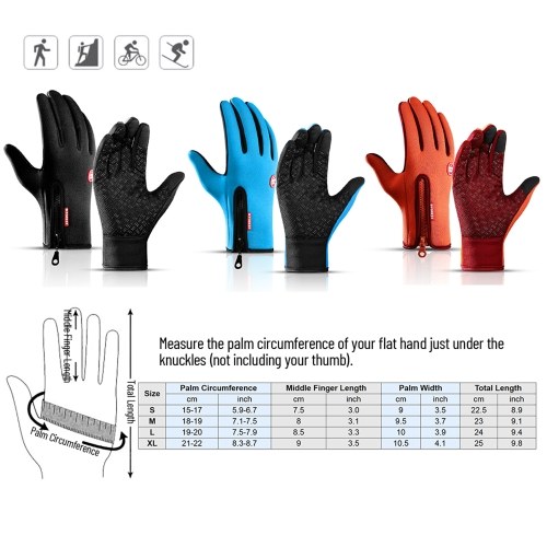 

Cycling Gloves Touchscreen Waterproof Fleece Thermal Sports Gloves for Hiking Skiing