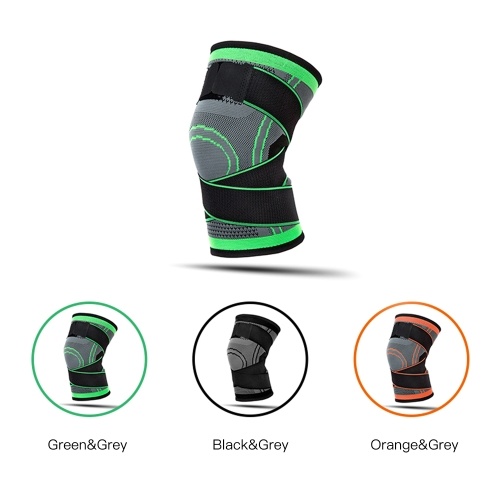 

1PC Knee Support Professional Protectives Sports Knee Pad Breathable Bandage Black+grey M