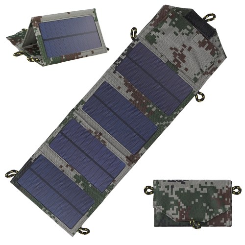 

7W Foldable Solar Charger Certified Sun Power Panel Portable Power Source