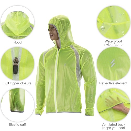 

Waterproof Cycling Jacket Rainproof MTB Bike Wind Coat