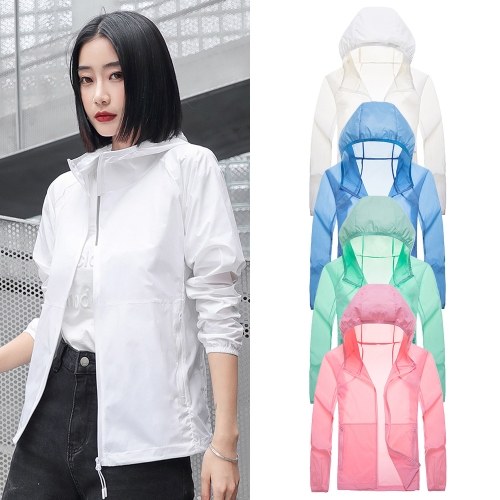 

Women Sun Protective Clothing UV-Proof Quick Dry Thin Breathable Lightweight Waterproof Summer Outdoor Protective Jacket