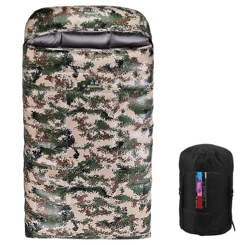 

90% White Goose Down Lightweight Double Sleeping Bag 220x130cm with Compression Sack for Backpacking Camping Hiking Traveling