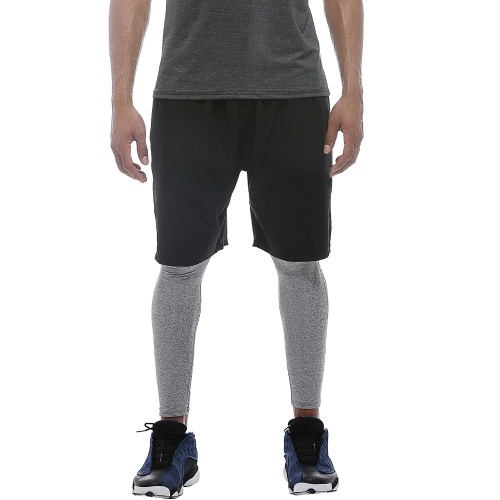 

Men Sport Shorts Fitness Running Quick-Dry Breathable Sports Wear Elastic Waist Zipper Pockets Loose Fit Basketball Workout Shorts