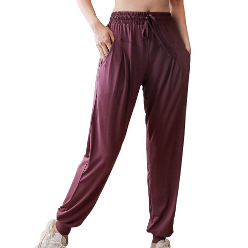 

Women Sport Pants Quick Dry with Pockets Drawstring Elastic Waist Trouser Joggers Casual