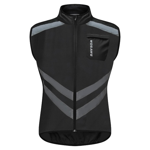 

Men Cycling Vest Foldable Quick Dry Breathable Reflective Sports Safety Bike Vest for Riding Running Jogging Hiking
