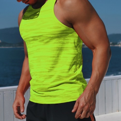 

Men Sports Tank Top Sleeveless Loose Fit Quick-dry Breathable Basketball Training Athletic Gym Tops
