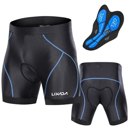 

Lixada Men Bike Padded Shorts with Anti-Slip Leg Grips Cycling 3D Padded Underwear Bicycle Padding Riding Shorts Biking Underwear Shorts