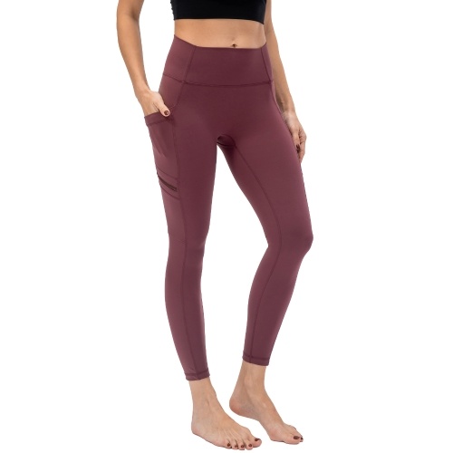 

Women Yoga with Pockets Wide Waistband Workout Running Cycling Tight Sports Pants