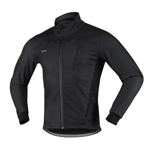 

Cycling Bike Jacket for Men Winter Thermal Fleece Long Sleeve Bicycle Jersey Windproof Breathable Reflective Riding Running Jacket Coat
