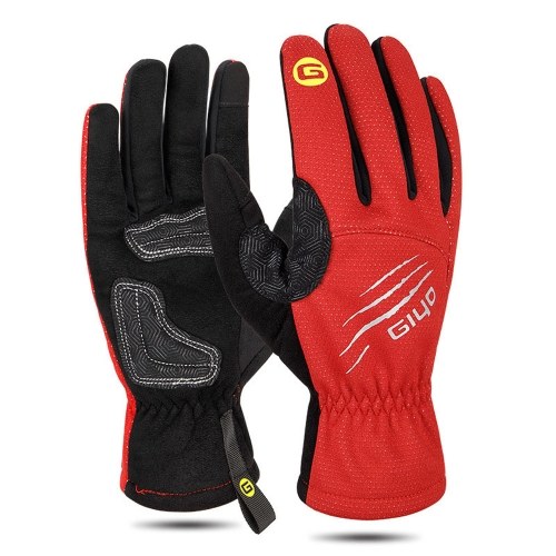 

GIYO Winter Warm Gloves Thicken Cycling Gloves Men Women Touchscreen Gloves Non-Slip Shock Absorption for Cycling Riding Running Hiking