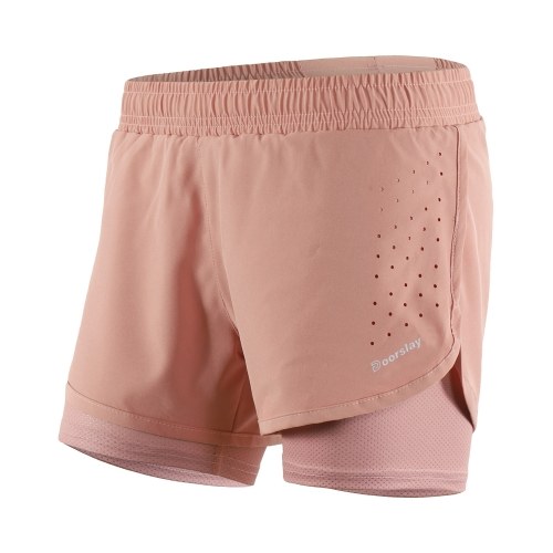 

Doorslay Women 2-in-1 Running Shorts Quick Drying Breathable Active Training Exercise Jogging Cycling Shorts with Longer Liner